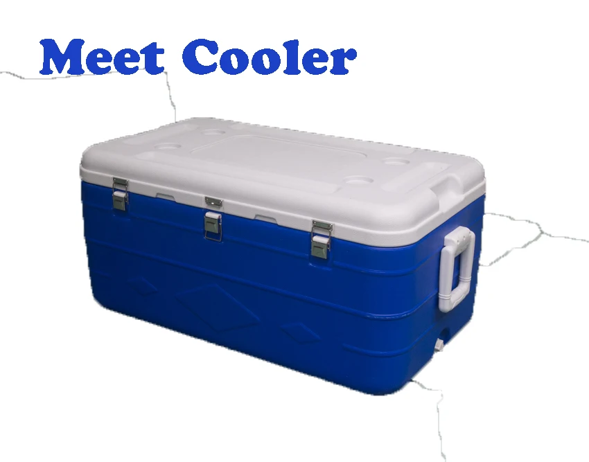 

180L PU Large Seafood Storage Transportation Ice Chest Cooler box, Blue