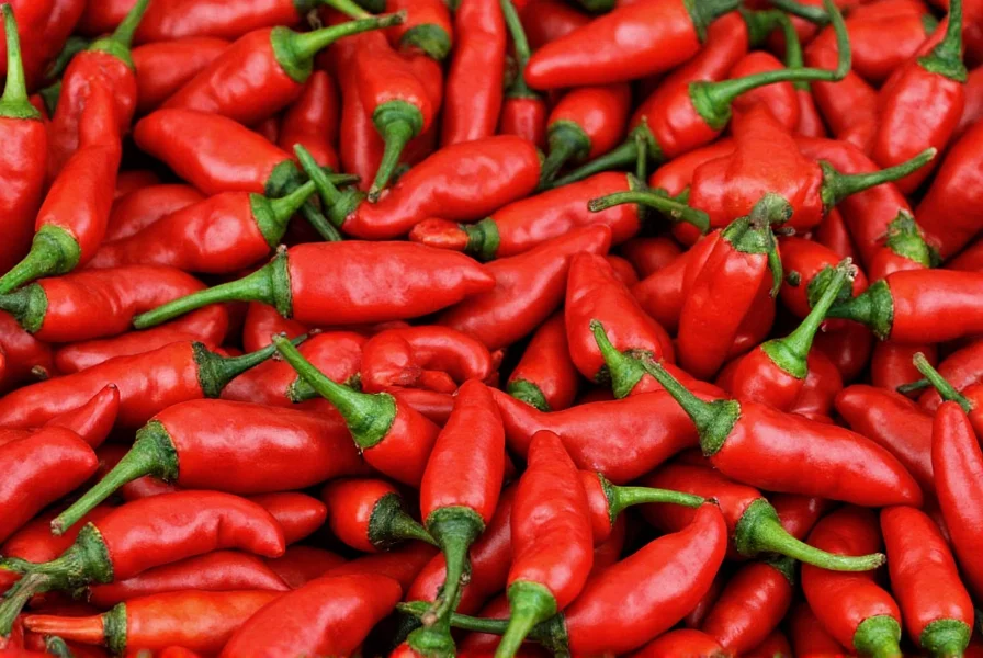 Comparison of different paprika varieties showing color variations