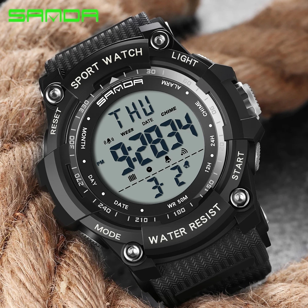 

SANDA Sport Men's Watches Fashion Luxury LED Digital Military Watch for Men Waterproof Wrist Watch Clock Relogio Masculino 2016