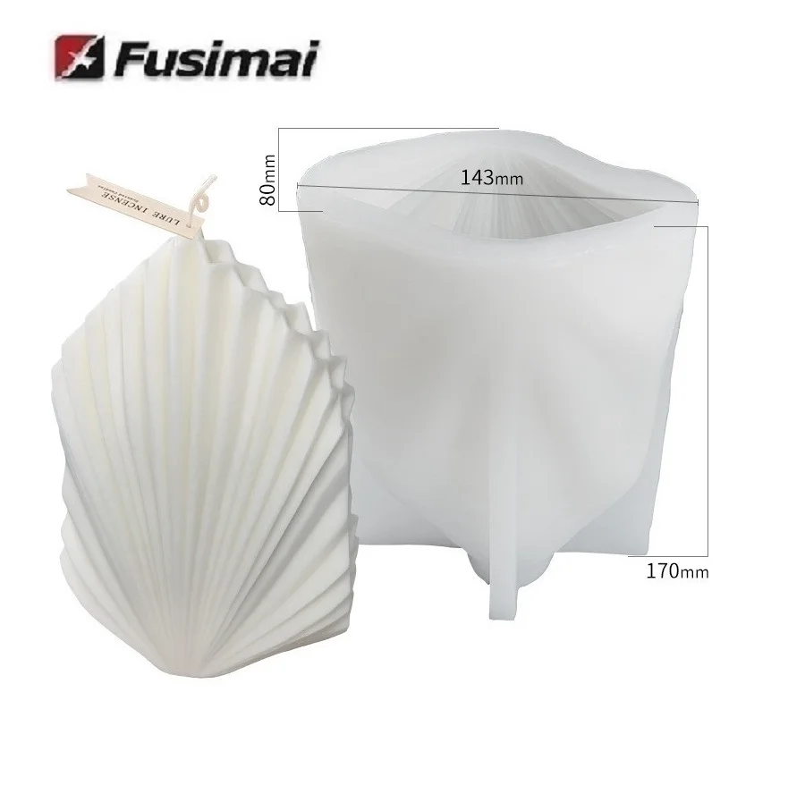 

Fusimai Geometry Scented Silicone Diy Large Moulds Handmade Soap Gypsum Scallop Candle Mold