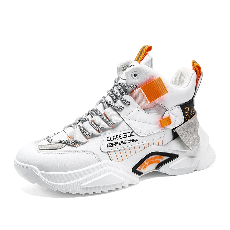 

Fashion high top mens chunky sneakers 2020 new style thick bottom shoes for man