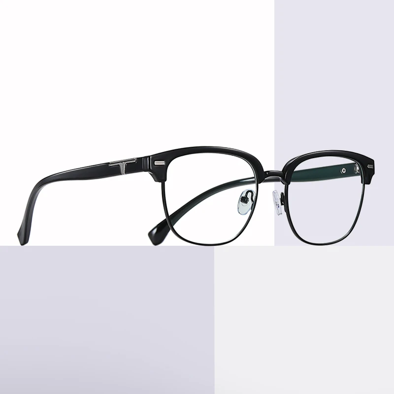 

Retro TR Frame Semi Rimless Computer Eyeglasses for Reading Games Wholesale High Quality Anti-blue Light Glasses, 5 colors