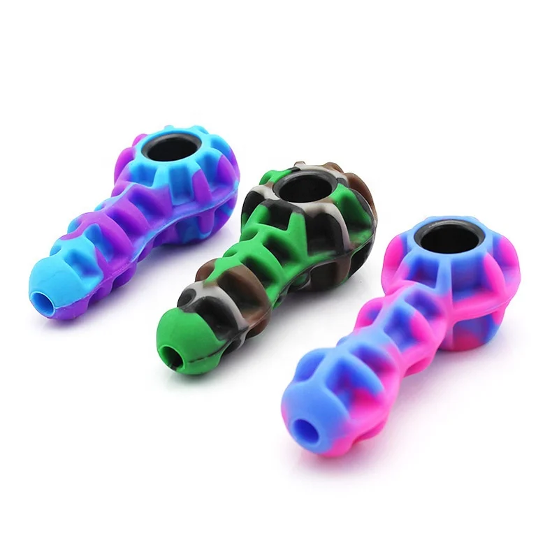 

Straight silicone pipe easy to carry small with spoon accessories EdenSmoking Pipes