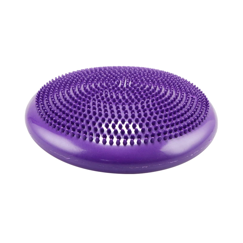 

33cm Durable Inflatable Yoga Massage Ball Pad Wobble Stability Balance Disc Cushion Yoga Ball, Gray purple red pink blue
