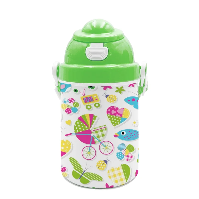 

Custom high quality STB-PB04 eco friendly cute plastic portable water bottles, Blue/green/pink/yellow