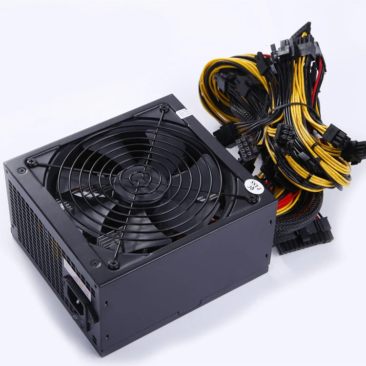 

Dc Atx power supply 1600w 110-240V 12v / eps12v 90 plus gold certified PSU for Support 8 Graphics