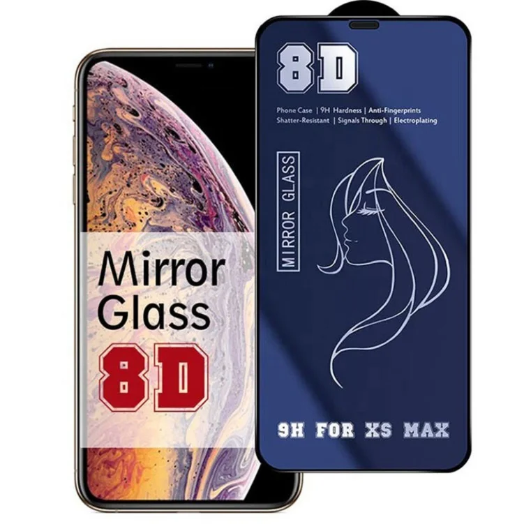 

2022 8D mirror factory price tempered glass for iphone12 oneplus 8t with cleaning kit packing screen protector, Gold, purple, blue, green