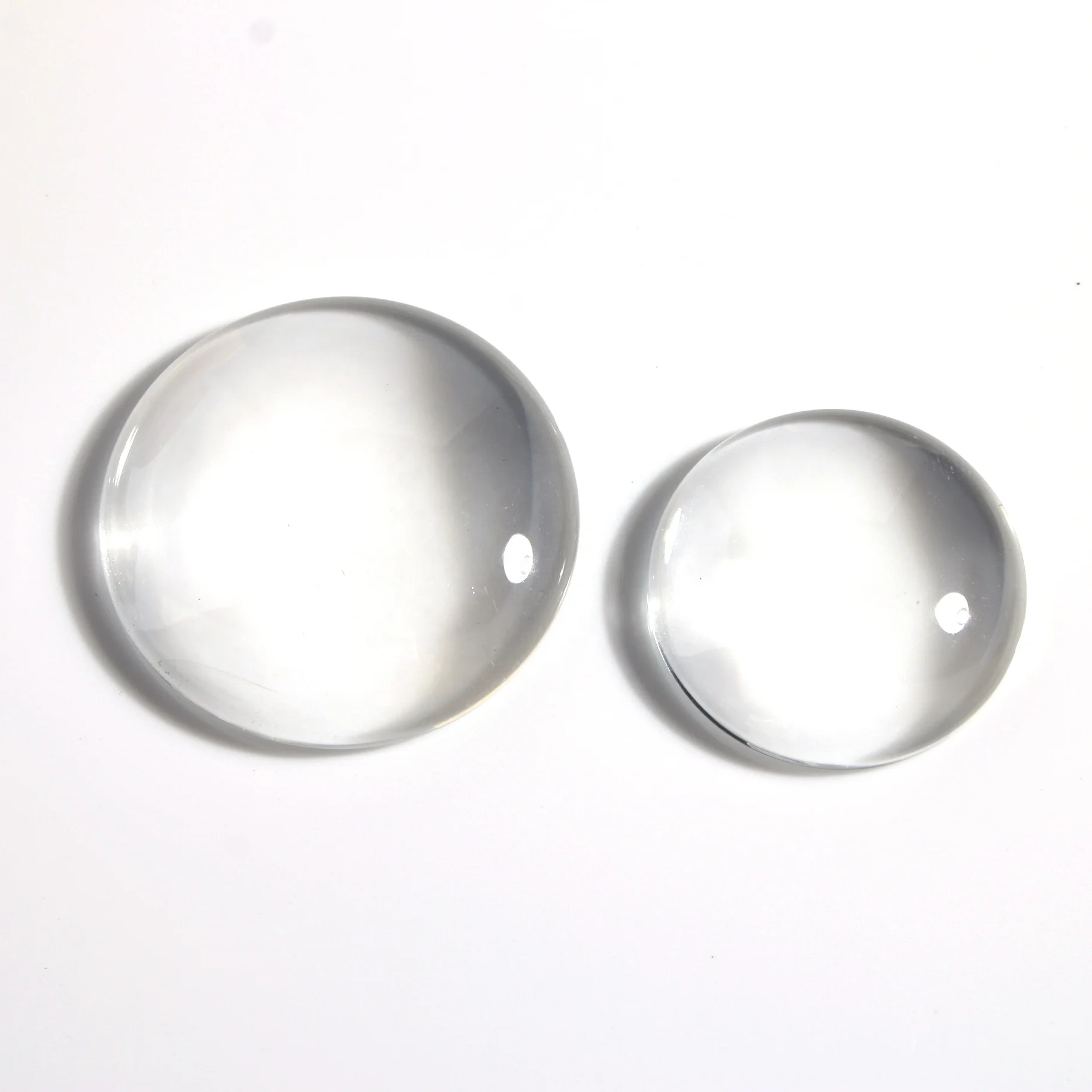 

Qiyue Blank Transparent 22mm Round Flat Back 35mm 50mm Glass Cabochon For Jewelry Making