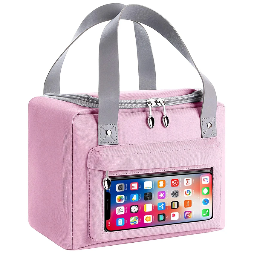 

Color striped Oxford cloth school kids lunch box insulated lunch bag
