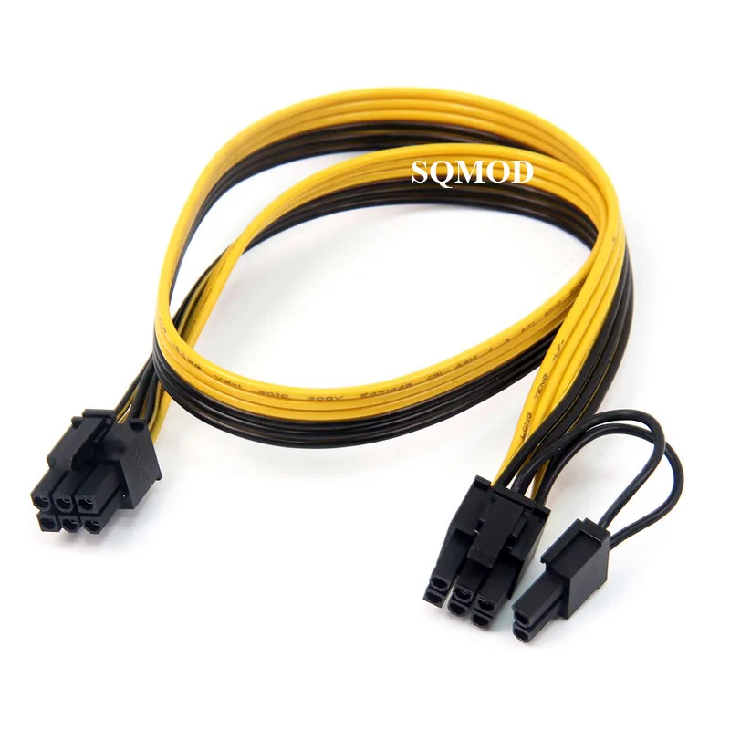 

50 cm PCI Express PCIe 6 Pin to 8 Pin Pcie Graphics Card Power Adapter Cable