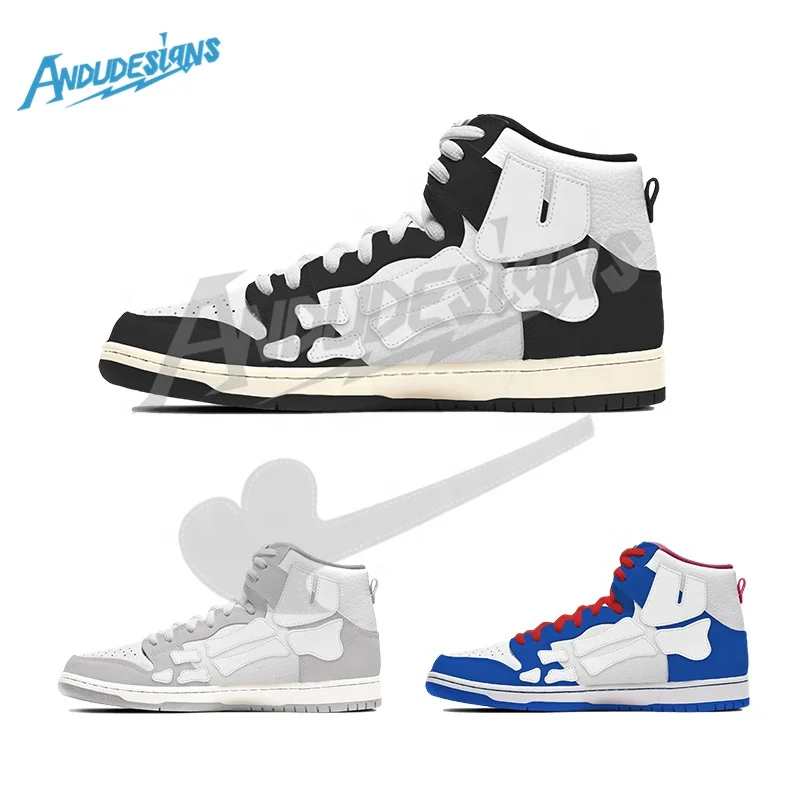 

Factory Design Manufacturer High Quality Genuine Leather High Top Custom Men Skateboard Shoes, Customized color