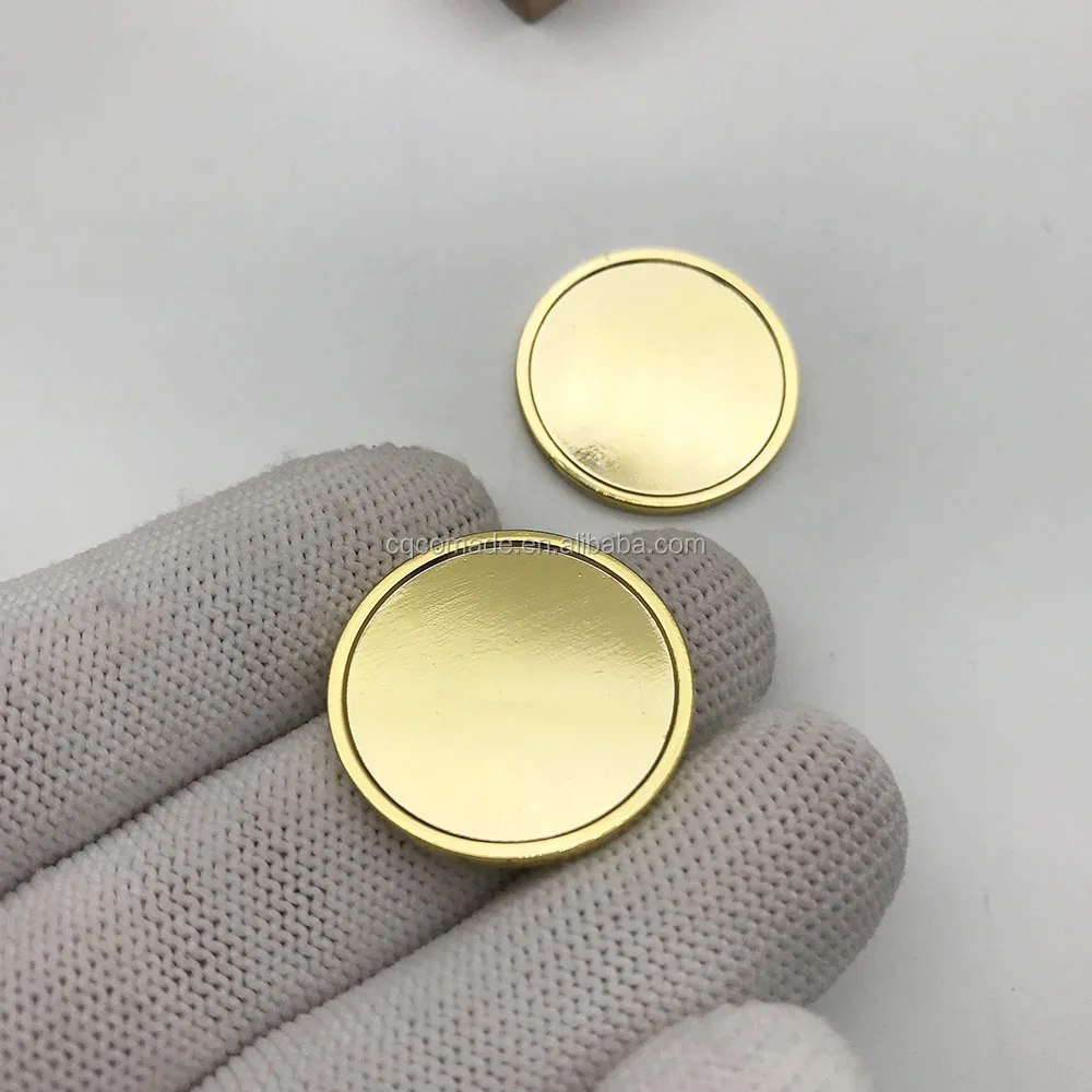 

gold  edged golf disc blank for DIY personalized golf ball marker