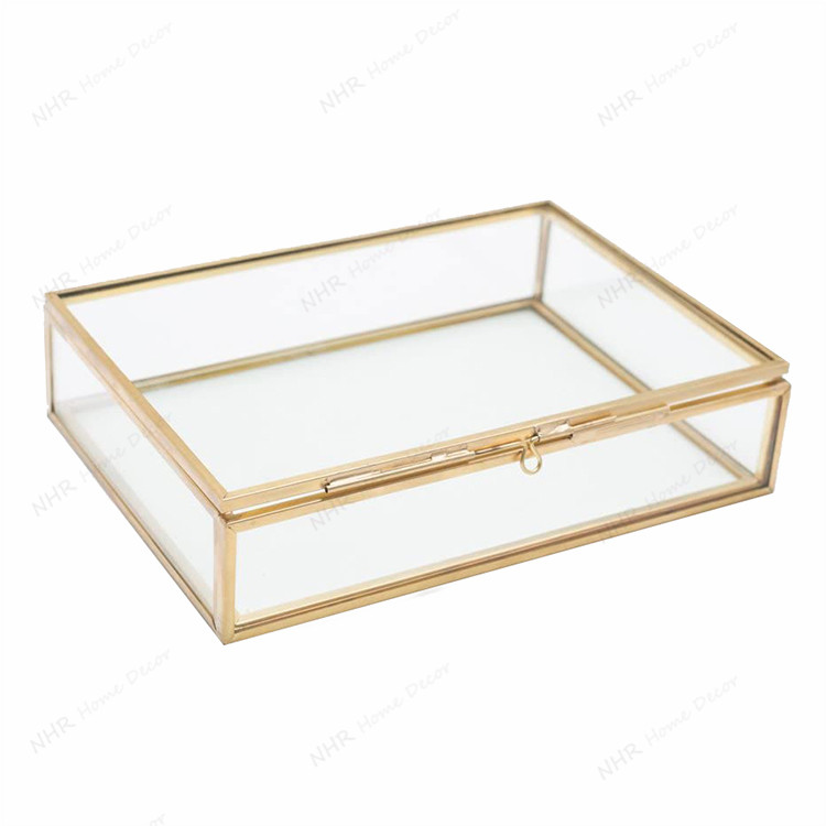 

New Design Thick Custom Cut Glass Display Box, Customized