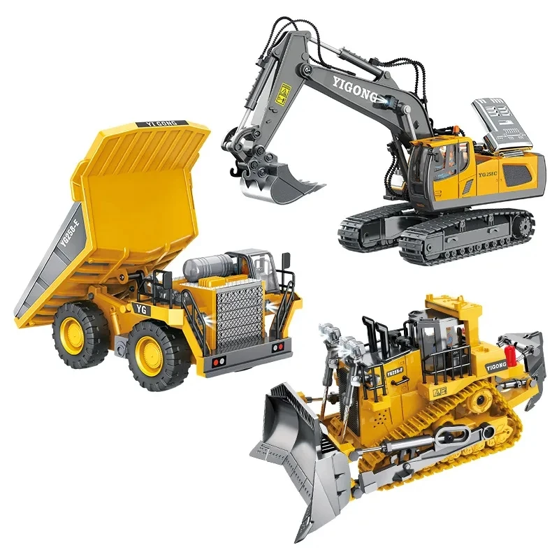 

2.4G Wireless Simulation Electric RC Excavator Toy Construction Truck Toys Engineering Vehicles Metal Remote Control Excavator