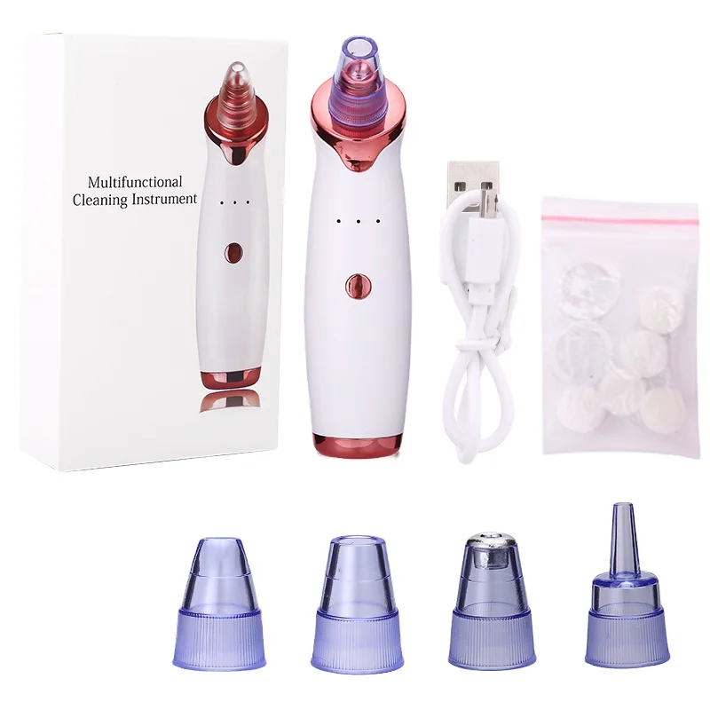 

Electric Pore Cleaner Blackhead_Remover Machine Rose Gold Removing Hot And Clod Blackhead Remover Vacuum Device, White/violet
