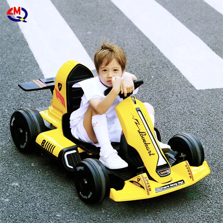 

kids go kart ride on car children land ride on toys cars battery powered electric pedal go kart for kids, Red, white, yellow