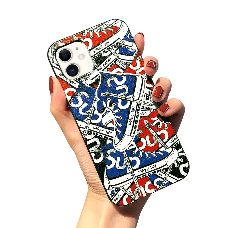 

Fashion brand phone case for iphone 12 case silk new style back cover shell keep a stock wholesale High quality
