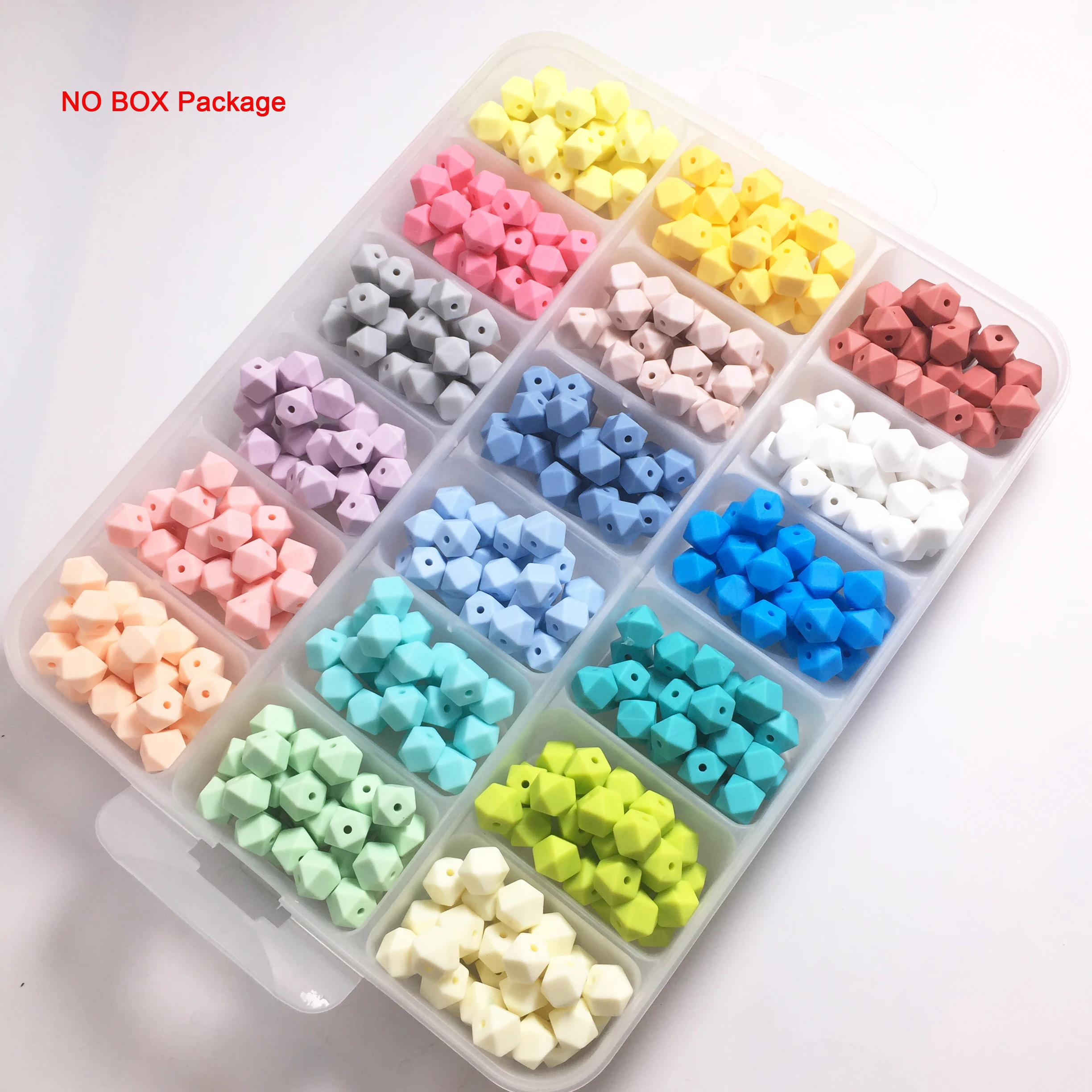 

2020 New Arrival Baby Chew Silicon Beads BPA Free Polygonal Bracelet  Icosahedral Silicone Beads, 33 colors