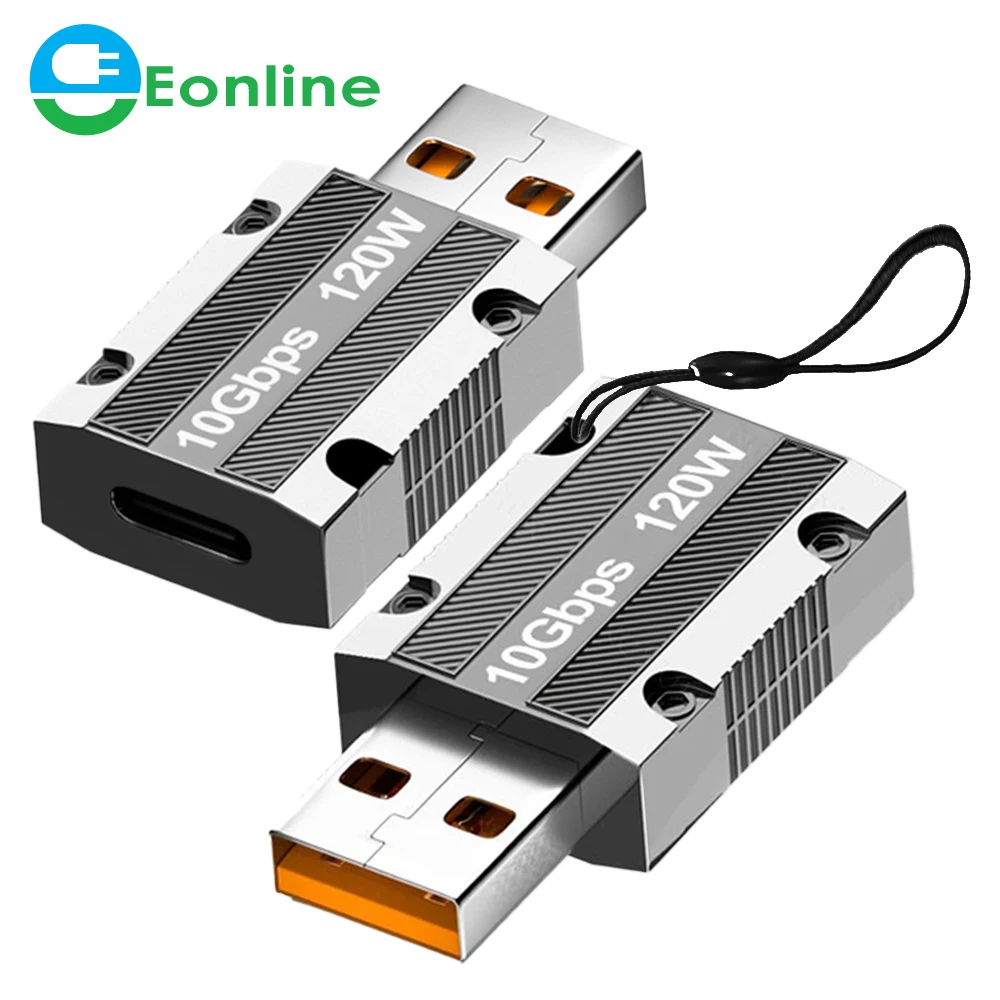 

EONLINE 120W USB3.0 To Type C OTG Adapter Female to USB Male Converter Support 10Gbps Data Transfer Charging Converter For PC