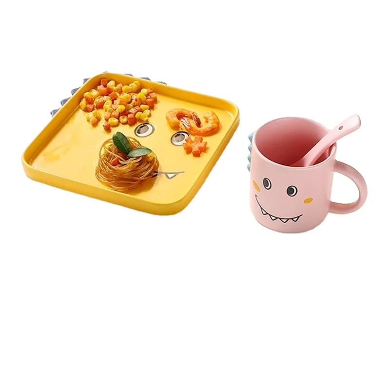 

Children cartoon tableware set cute baby ceramic tableware