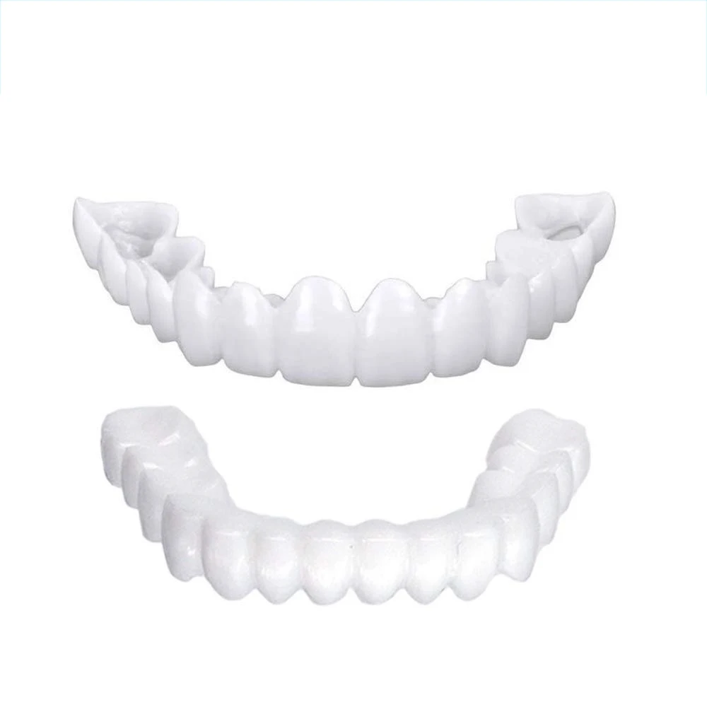 

Hot Sale Upper and lower False teeth cover Perfect Smile Veneers Comfort Fit Flex Denture Paste braces for Double, White