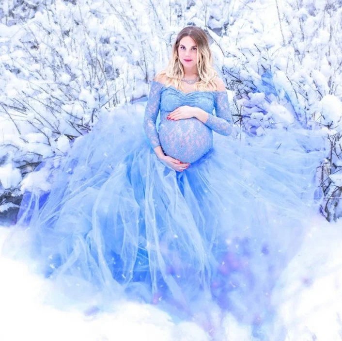 

maternity dress for photoshoot photography Pregnancy maternity photoshoot dress gown Lace maternity dresses for photo shoots, White, red, sky blue, orange pink