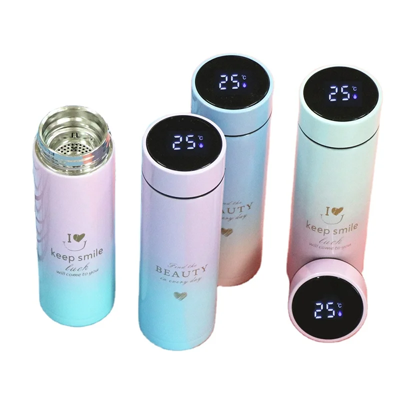 

Smart Cup Stainless Steel Water Bottle Vacuum Cup with LED Display Temperature Business Gift Creative Vacuum Flasks, Customized color acceptable