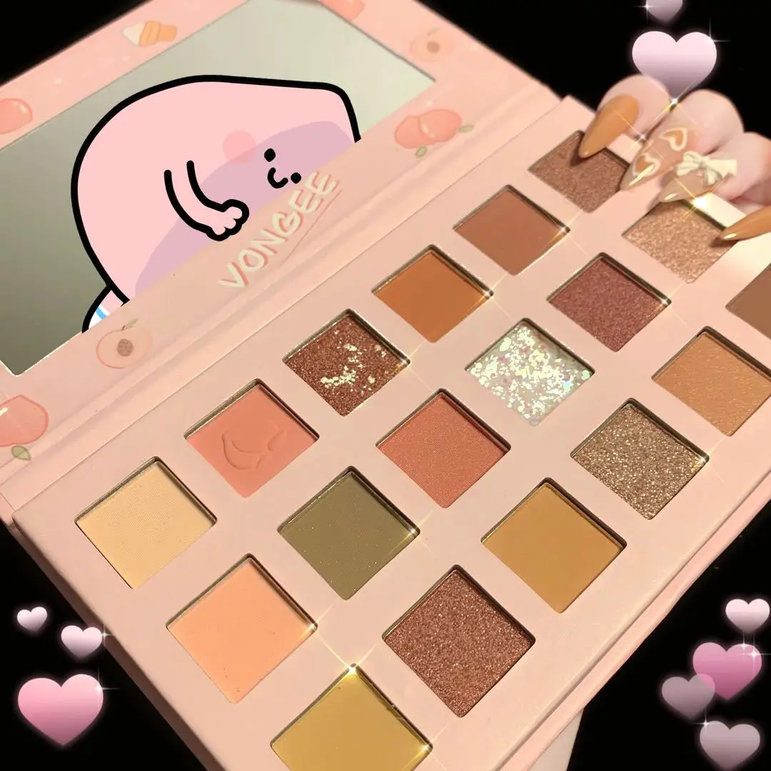 

VONGEE Luxury Good Quality Low MOQ Peach Jelly Naughty Magnetic Colour Board Eyeshadow Palette