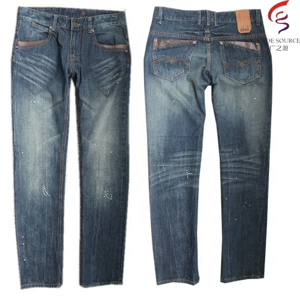 GZY guangzhou factory cheap denim jeans for men mixed jean stocklot