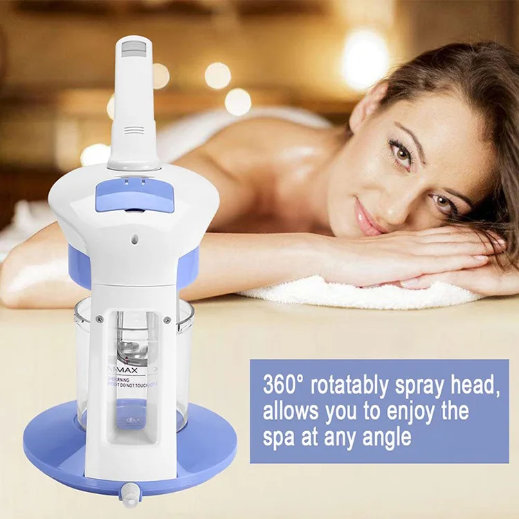 

Hair Nano Steam Machine Micro Mist Steamer Caps Logo Professional Hair Salon Steam Device, White