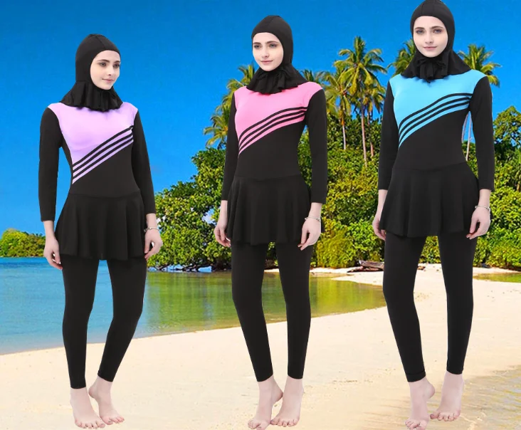 

New one-piece women's beach swimsuit islamic swimwear muslim swimwear women