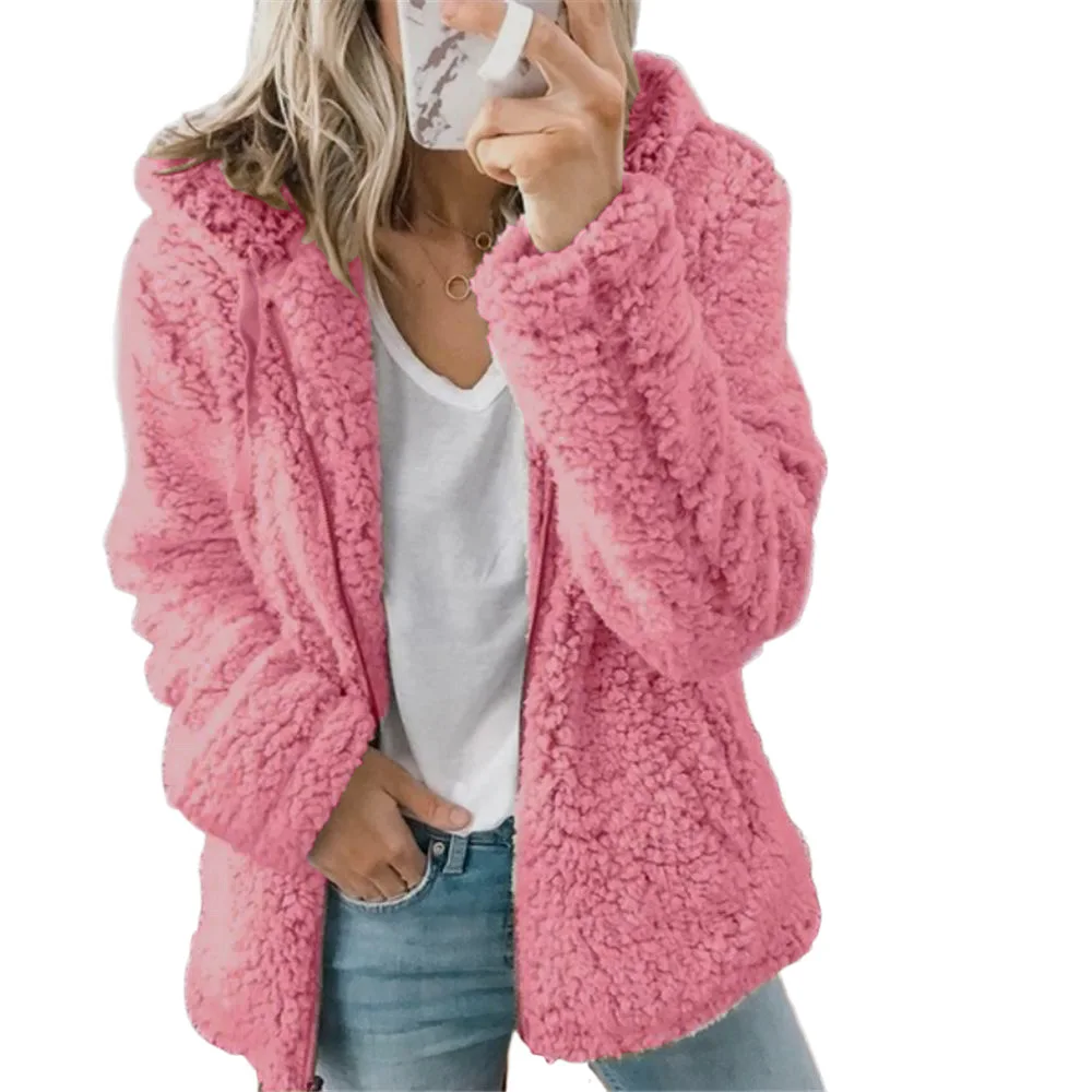 

2021 winter artificial faux fur crop jacket new design fur hooded hacjets, As picture