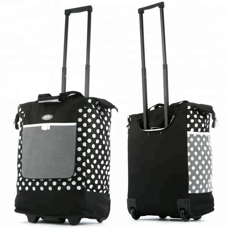 

Lowest Price Top QualityPolyester high-capacity Luggage Trolley Shopping Suitcase With 2 Wheel