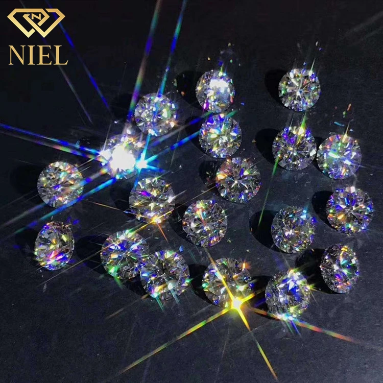 

Wholesale 1ct 6.5mm DEF VVS white round loose moissanite diamond stones price per carat for engagement rings or bracelet