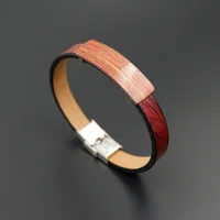 

2018 New Style Creativity Texture Wood New bracelet Designs Leather Bracelet