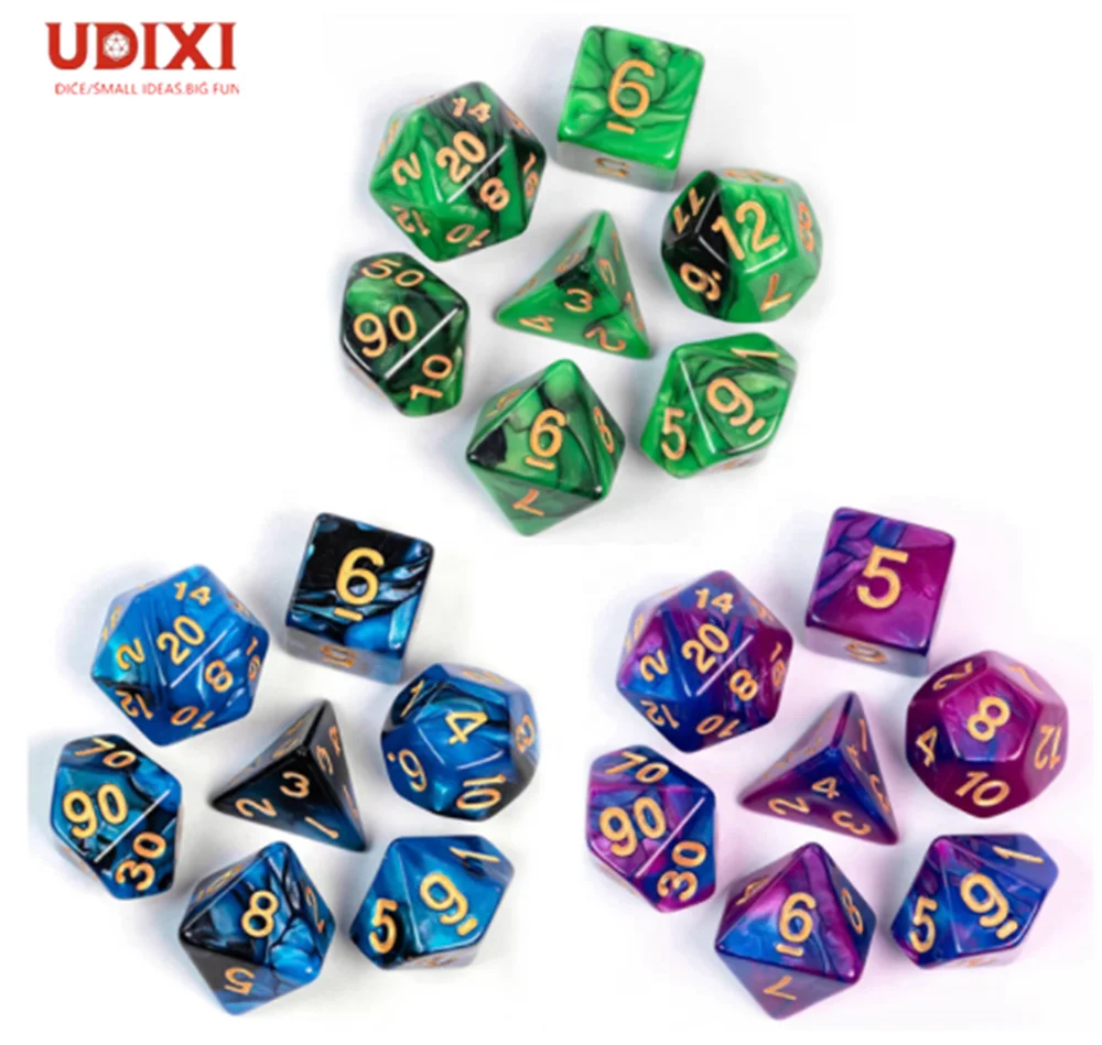

Udixi Plastic polyhedral dungeons and dragons Acrylic rpg d&d d and d dice for dnd custom set mix color, Multi-colored
