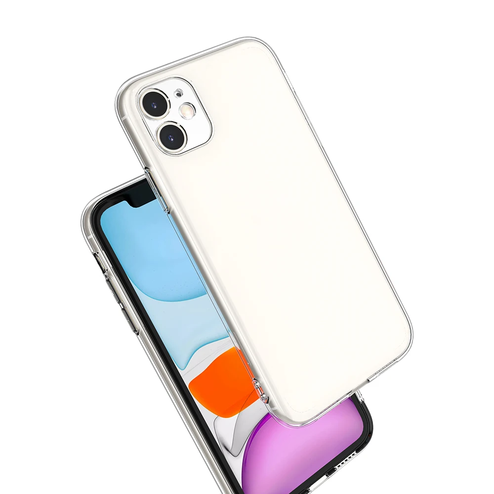 

Wholesale Crystal Clear Soft TPU Silicone Phone Case for iPhone 11 12 13 mini pro max for Samsung s21 ultra plus s30, White