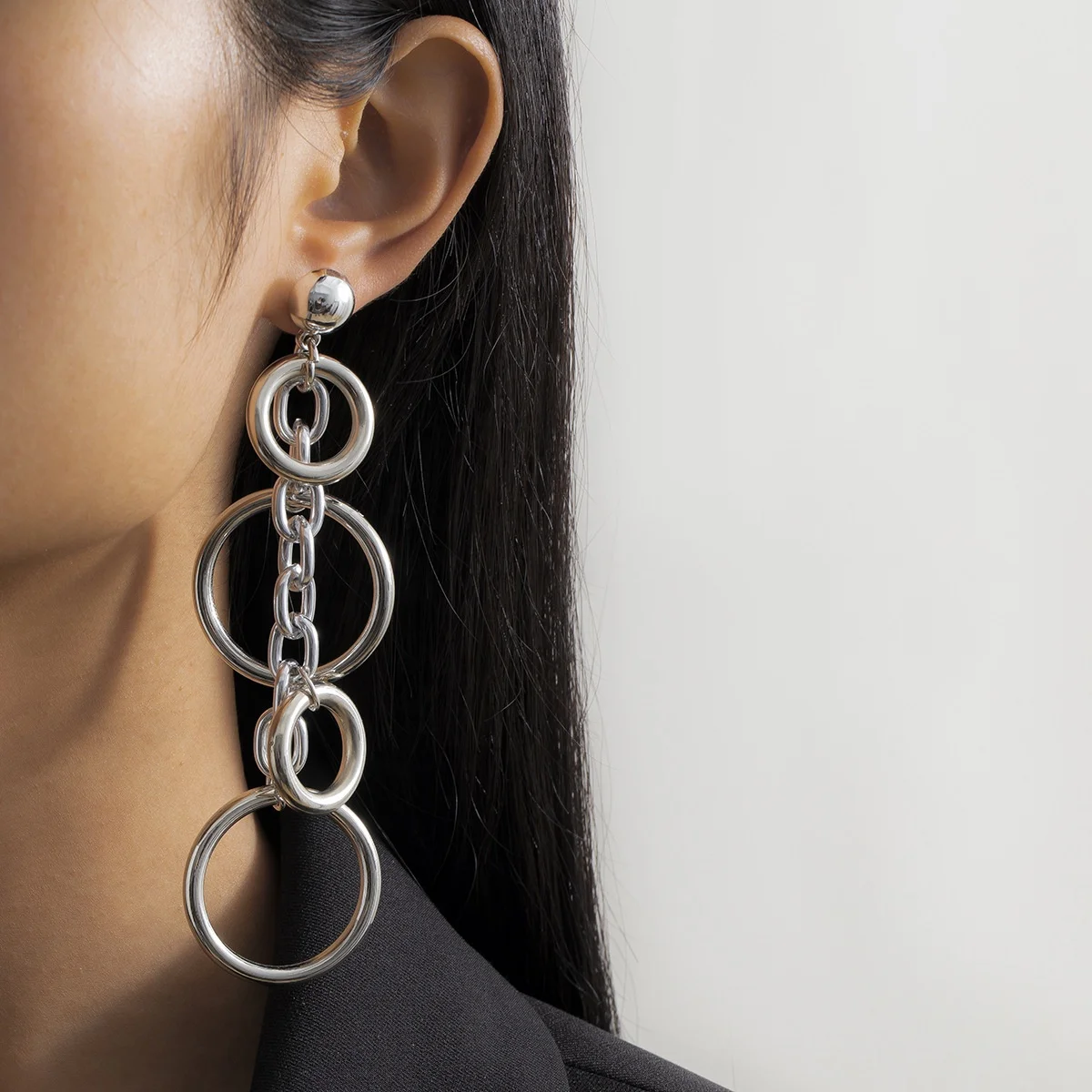 

Fashion Statement Large Geometric Earrings For Women Hanging Dangle Earrings Drop Earrings Modern Female Jewelry, Picture shows