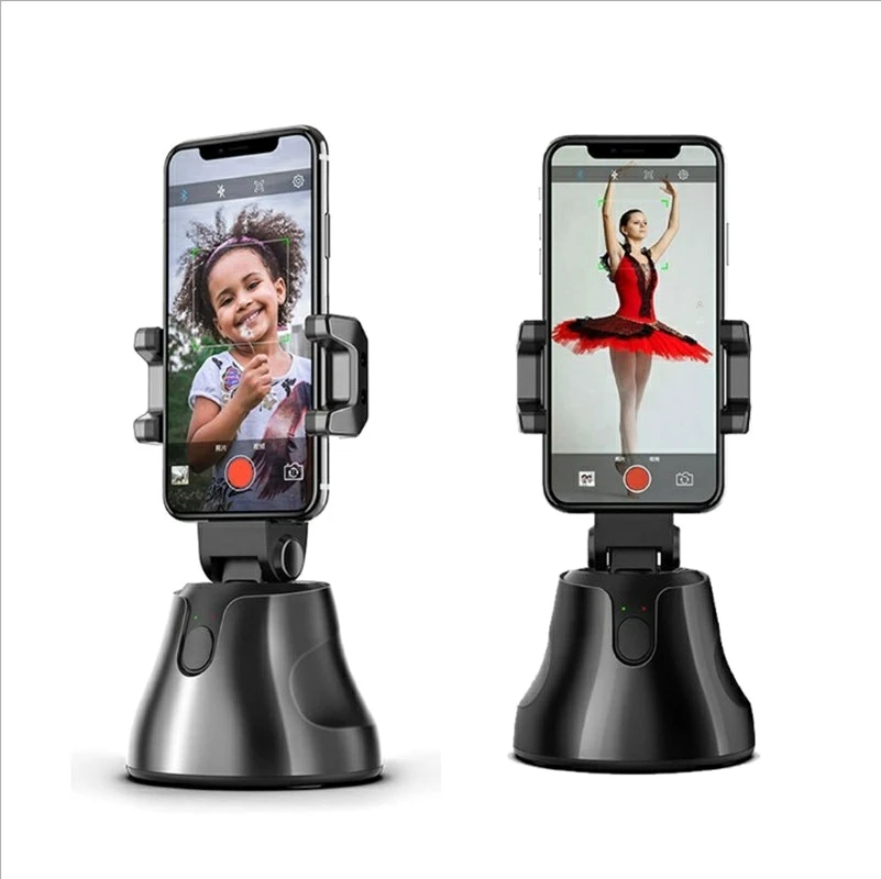 

360 Degree Rotation Smart Phone Holder Auto Selfie Face Tracking Cell Mobile Phone Holders