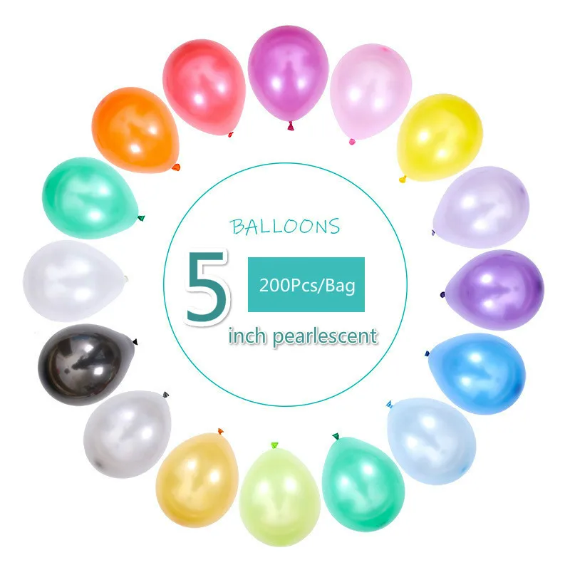 

Hot selling 5 Inch 100 Pieces Pearl Round Latex Balloons Wedding Decoration Balloons Supplies