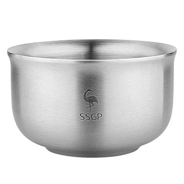 

A1142 Household Tableware Anti-fall Rice Bowl Stainless Steel Noodle Bowl Double-layer Heat Insulation Anti-scalding Soup Bowl