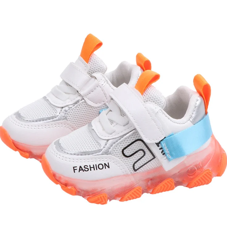 

2021 Flashing Sneakers for Toddlers Kids Boys Girls LED Light Up Shoes, As pic