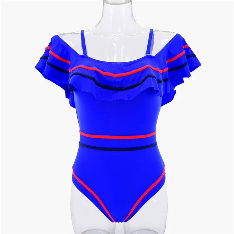 

New Hot Sale Swimwear Solid Color Sports Bandage Bikini Women Retro Swimwear