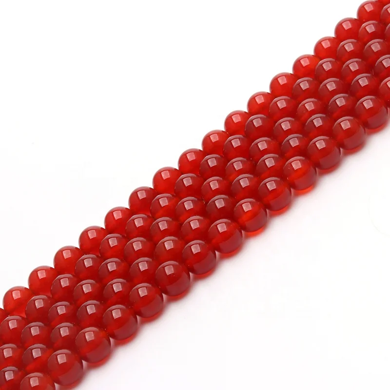 

Factory Price High Quality Stone AA Round Beads Natural Red Agate Gemstone Carnelian Beads, 100% natural color