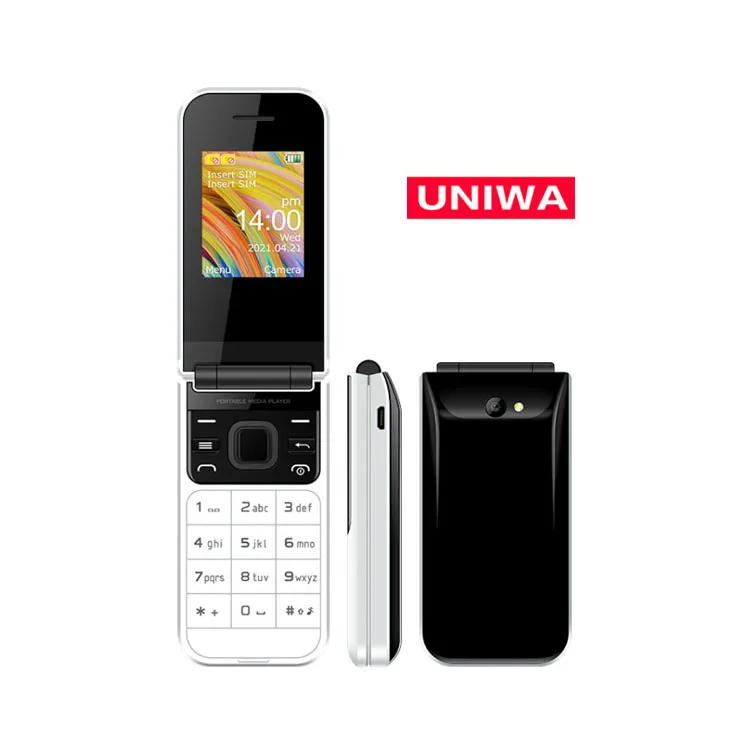 

Unlocked Mini Flip Mobile Phone UNIWA F2720 Flip Phones with Dual Sim Card