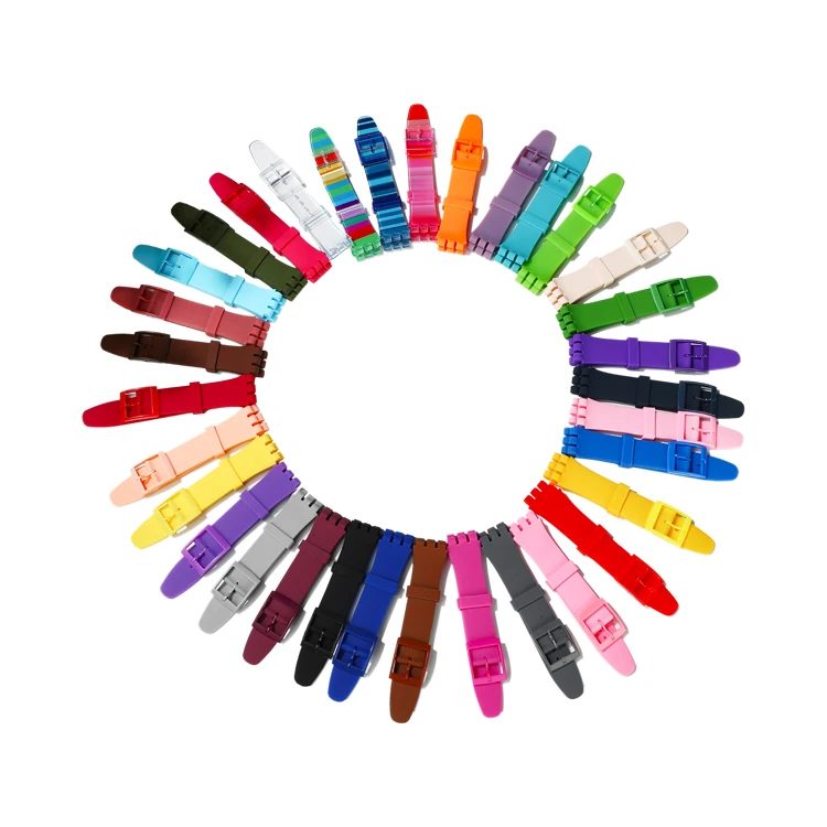 

New Style Watch Bracelet Accessories Designers 17mm/19mm Watch Bands Silica Gel PU Silicone Wrist Watch Strap