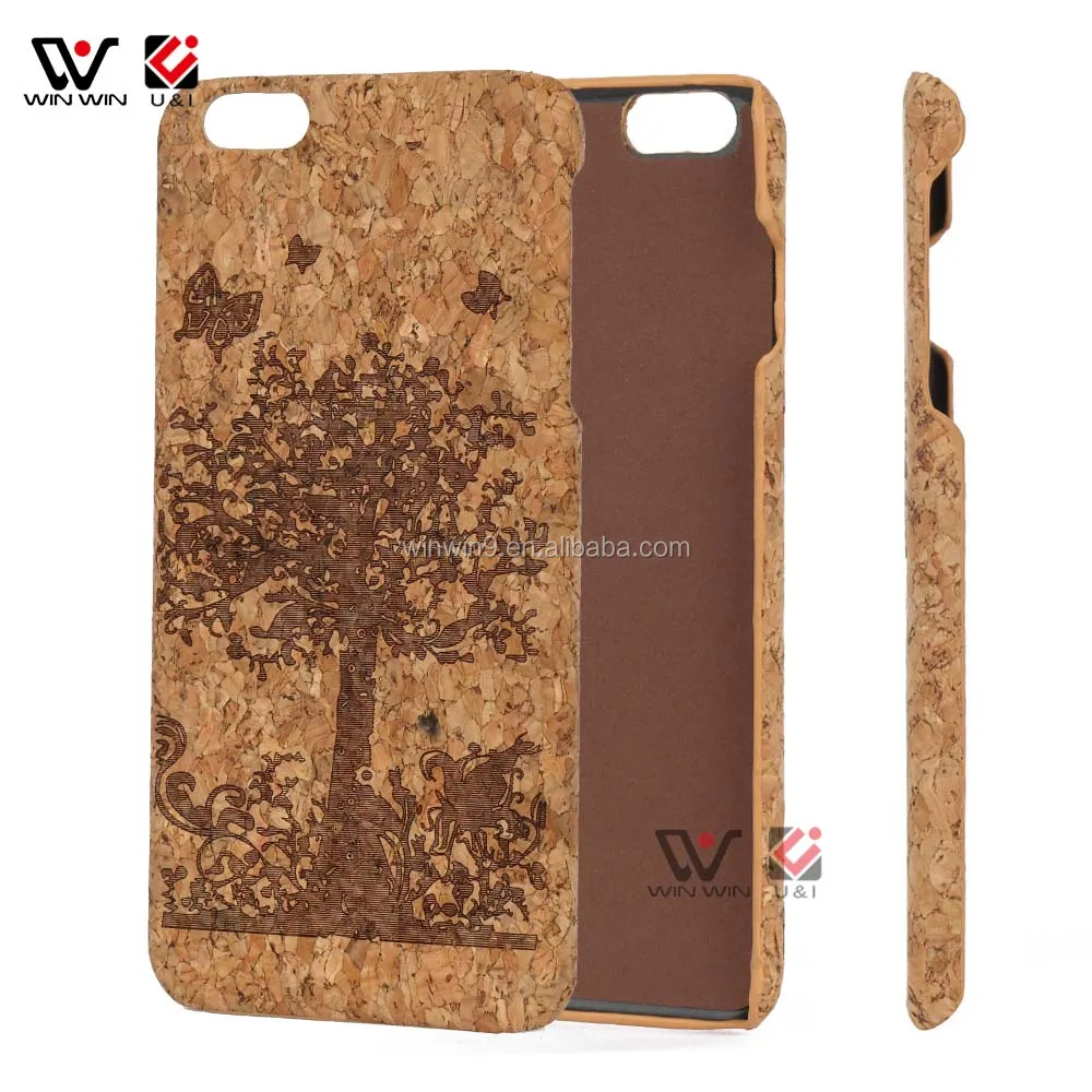 

2021 Popular Retro Sublimation Customized Design Eco-friendly Cork Wood Cell Phone Case With Hard PC Frame Cover For iPhone 13