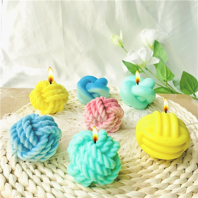 

L7235 DIY Knot candle mold braided rope twist candle mold, White