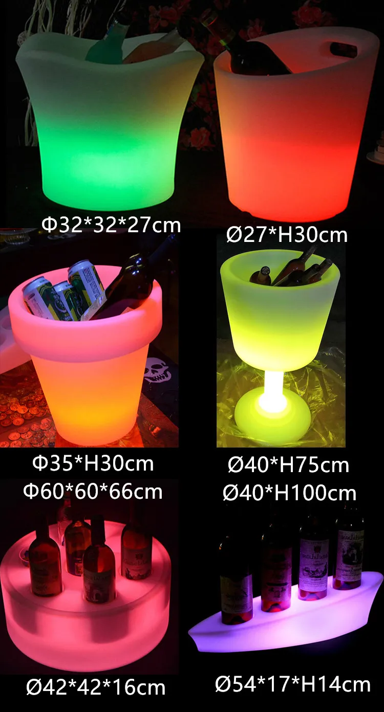 Color Changing Battery Operated Party Led Tray Led Plastic Bar Tray Bottle Led Service