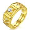Prong setting luxury crystal diamond wedding band engagement stainless steel finger ring for jewelry accessory wholesale cheap